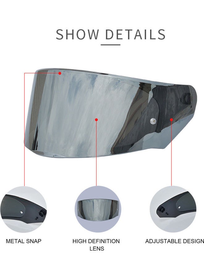 NIBEMINENT - Motorcycle Anti-Scratch Wind Face Shield Helmet Lens Visor - Image 1