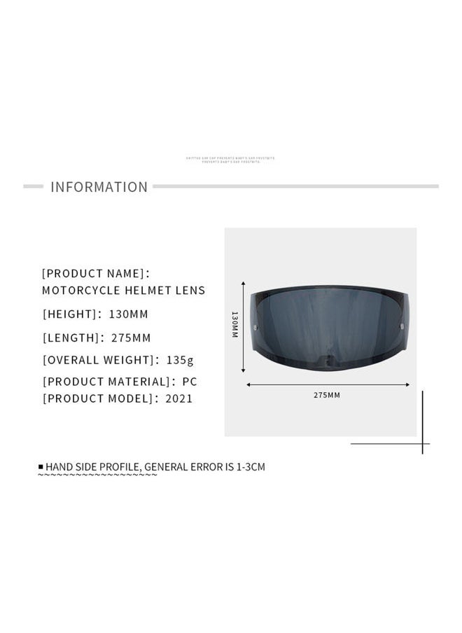 NIBEMINENT - Motorcycle Anti-Scratch Wind Face Shield Helmet Lens Visor - Image 1