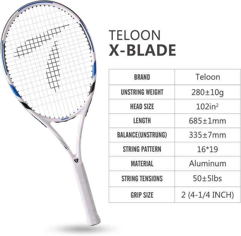 Teloon Recreational Adult Tennis Rackets-27 inch Tennis Racquet for Men and Women College Students Beginner Tennis Racket. - Image 2