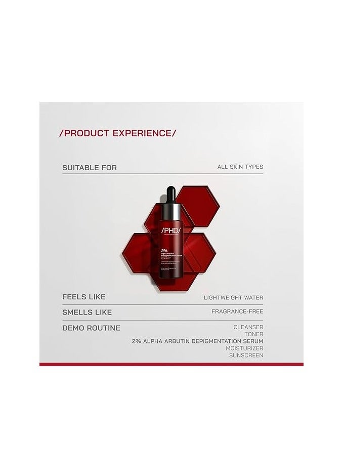 PHD 2% Alpha Arbutin Depigmentation Serum 30ml - Image 5
