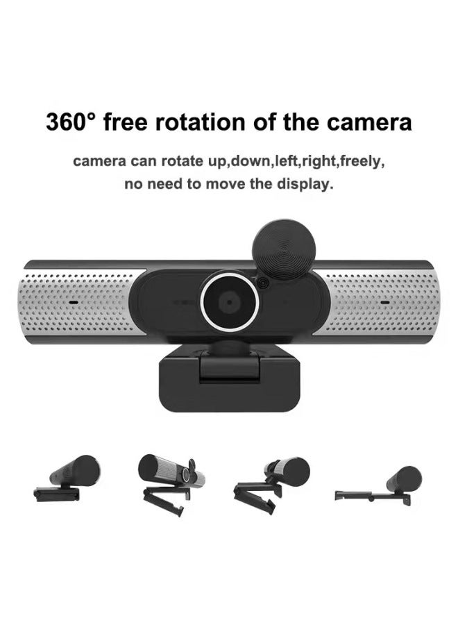 SH16 Audio Computer Live Camera 2K HD USB Notebook Network Video Desktop Computer Photography Head-Color:2K Small Lens Autofocus + Built-in Audio  - Image 4