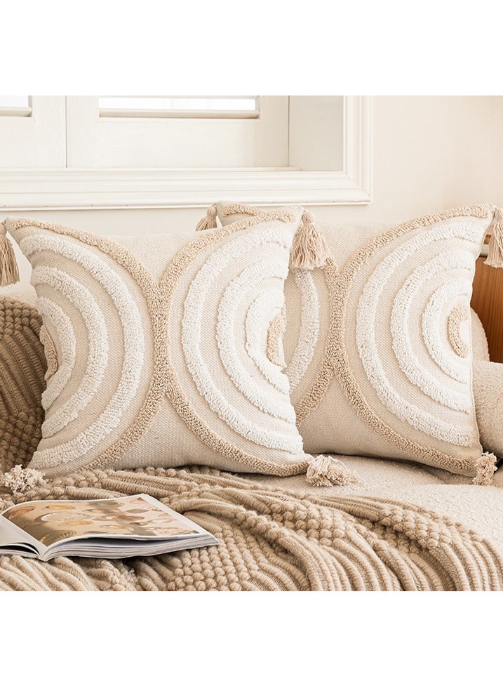 Household minimalist sofa pillow, including pillow core, decorated with geometric modern patterns sofa bedroom living room (45x45cm) - Image 1