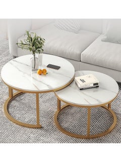 Nesting Coffee Table Set of 2 Round Coffee Table Rustic Wood Top with Adjustable Non-Slip Feet, Industrial End Table Side Tables for Living Room Bedroom Balcony Yard - pzsku/Z8DB28B66DCEF9EC79403Z/45/_/1727335818/799792ba-b527-4c10-b014-e87928c7d16b