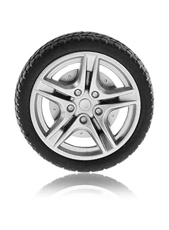 Generic Tires,4pcs 48mm Simulation Rubber Wheel Tire Wheel Toy Model DIY RC Spare Parts Black  - Image 2