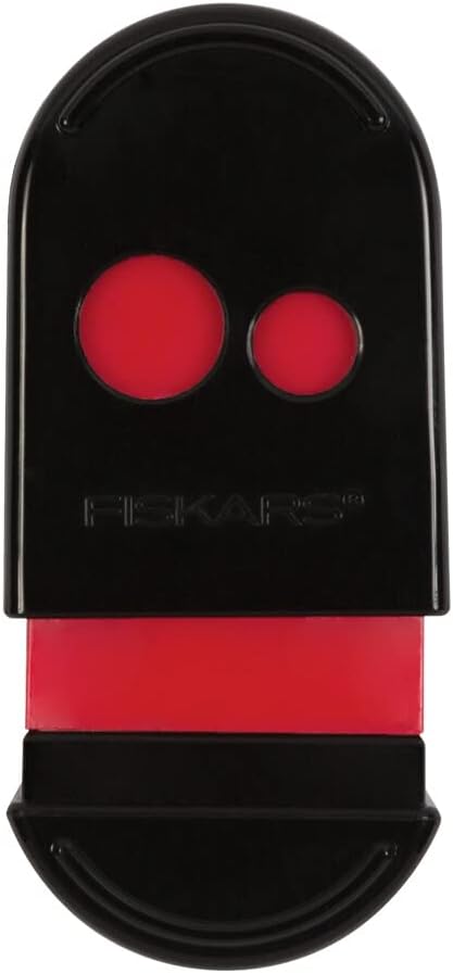 Fiskars Squeeze Sharpener for Kids 5  Crayon and Pencil Sharpener  Back to School Supplies  Color May Vary - Image 1