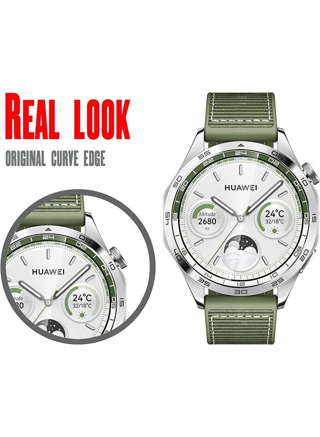 بشكل مختصر 【4 حزم】واقي شاشة من الزجاج المقوى لساعة HUAWEI Watch GT 4 مقاس 46 مم، واقي شاشة، فيلم واقي، مضاد للخدش، عالي الوضوح - Image 3