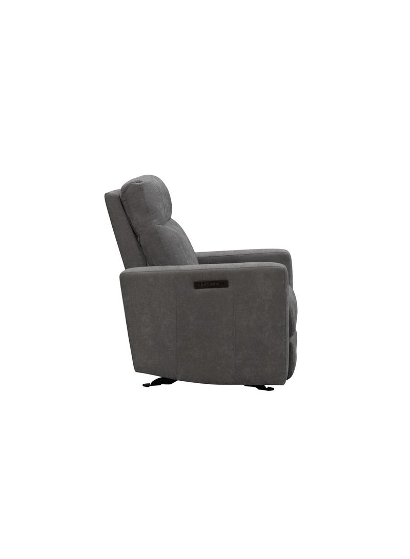 KING KOIL Mason Grey Power Glider Recliner, Fabric Grey - Image 4