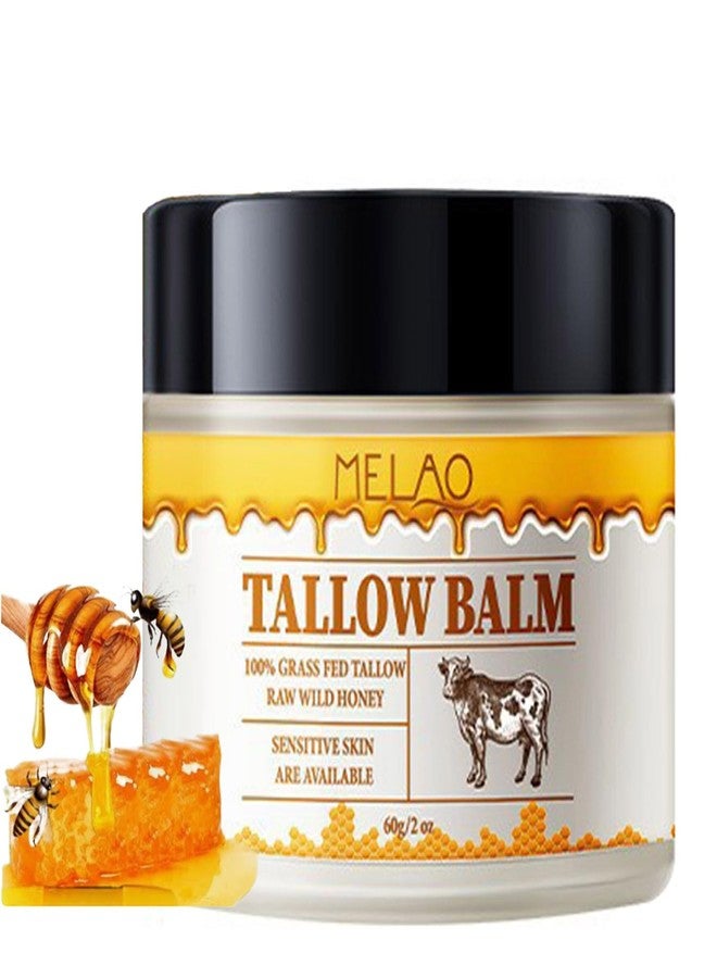 gcdat Whipped Beef Tallow and Honey Balm, Grass Fed Grass Finished Face Cream for All Skin Types - Grass-Fed Beef Tallow & Raw Wild Honey Blend - All-Natural Moisturizer for Face & Body, 2 OZ - Image 1