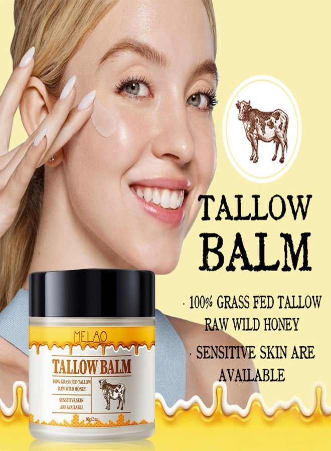 gcdat Whipped Beef Tallow and Honey Balm, Grass Fed Grass Finished Face Cream for All Skin Types - Grass-Fed Beef Tallow & Raw Wild Honey Blend - All-Natural Moisturizer for Face & Body, 2 OZ - Image 5