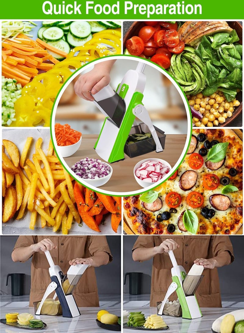 ISHWAZ Manual Hand Press Vegetable Cutter, Chopper & Slicer with Adjustable Cutting Styles - Image 4