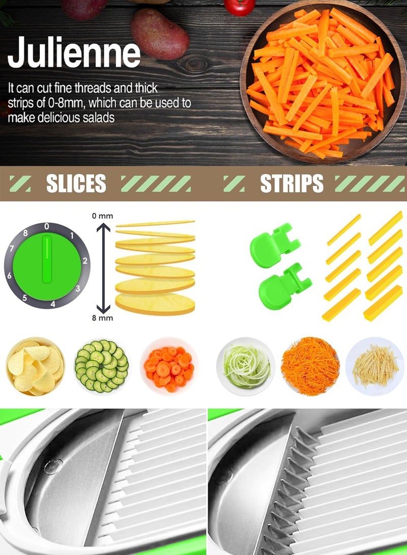 ISHWAZ Manual Hand Press Vegetable Cutter, Chopper & Slicer with Adjustable Cutting Styles - Image 3