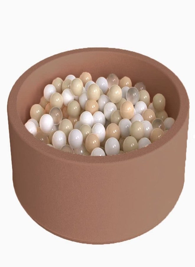 Wonder Space Deluxe Kids Round Ball Pit, Premium Handmade Kiddie Balls Pool, Soft Indoor Outdoor Nursery Baby Playpen, Ideal Gift Play Toy for Children Toddler Infant Boys and Girls (Brown) - Image 1