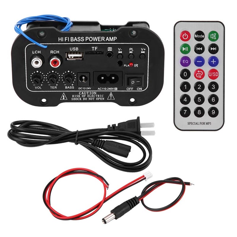 Generic Qiilu Bluetooth HiFi Amplifier, 5 Inch Auto Car Digital Bluetooth Amplifier HiFi Bass High Power Stereo Audio AMP  - Image 1