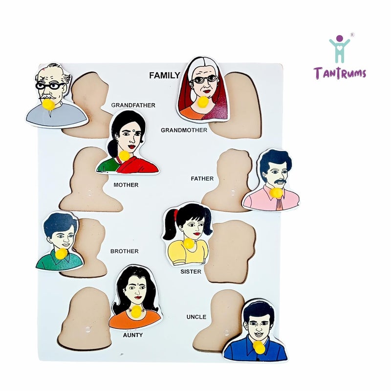 Tantrums Preschool Family Puzzle - Educational Learning Aid for Kids with Family Member Pictures - Image 3