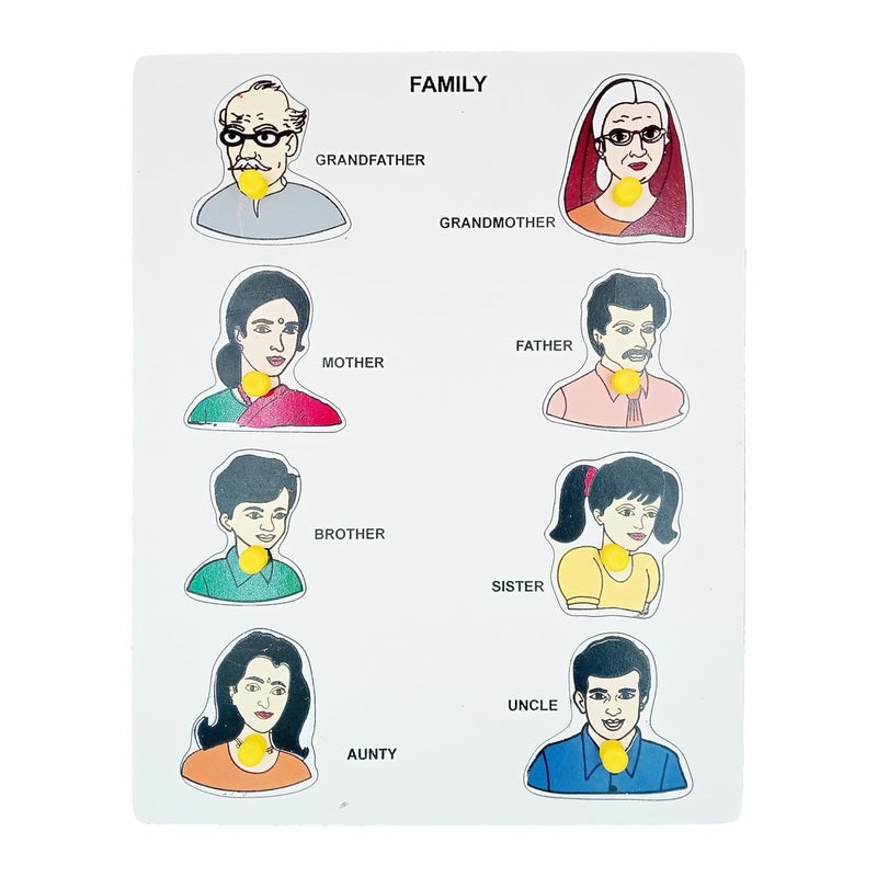 Tantrums Preschool Family Puzzle - Educational Learning Aid for Kids with Family Member Pictures - Image 1