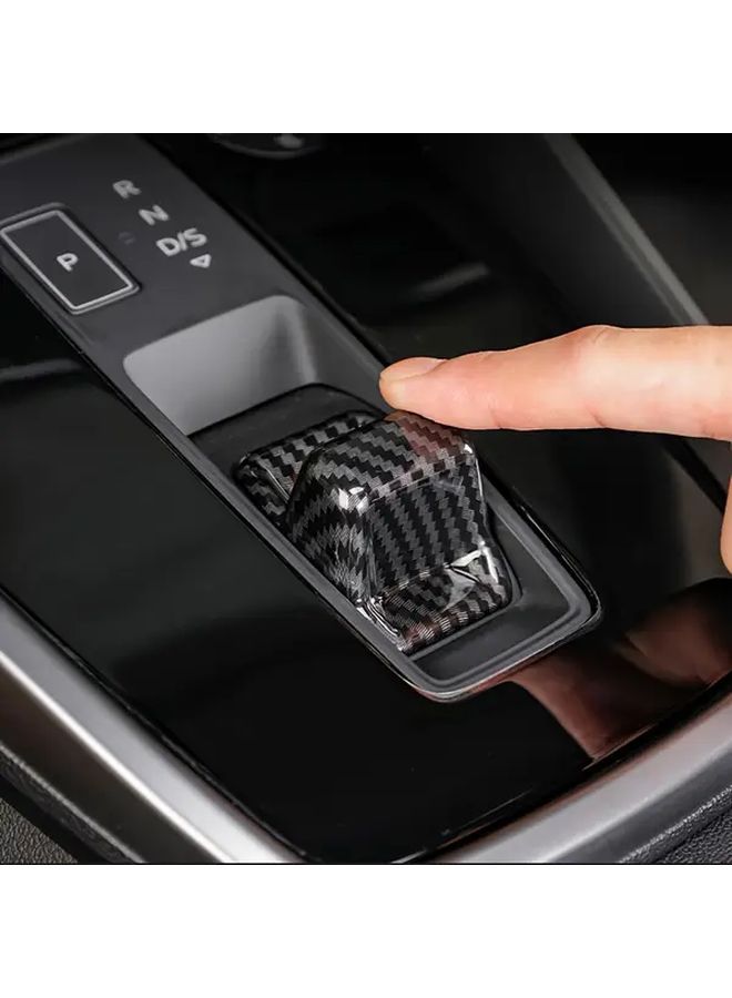 Carbon Fiber Shift Knob Cover for Audi A3 8Y 2021 2022 Gear Cover - Image 4