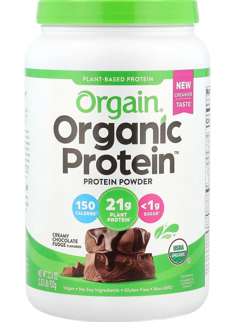 Orgain Organic Protein Powder Plant Based Creamy Chocolate Fudge 2.03 lbs (920 g)