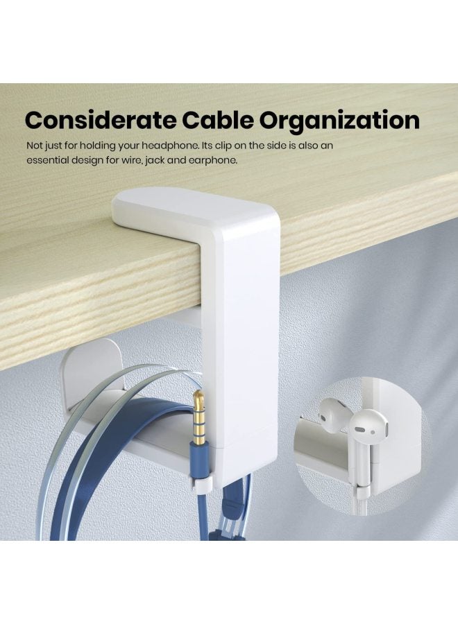 Punch-free Desktop Design Game Headset Headset Hook Bracket Headset Bracket With Adjustable Rotating Arm Clamp - Image 2