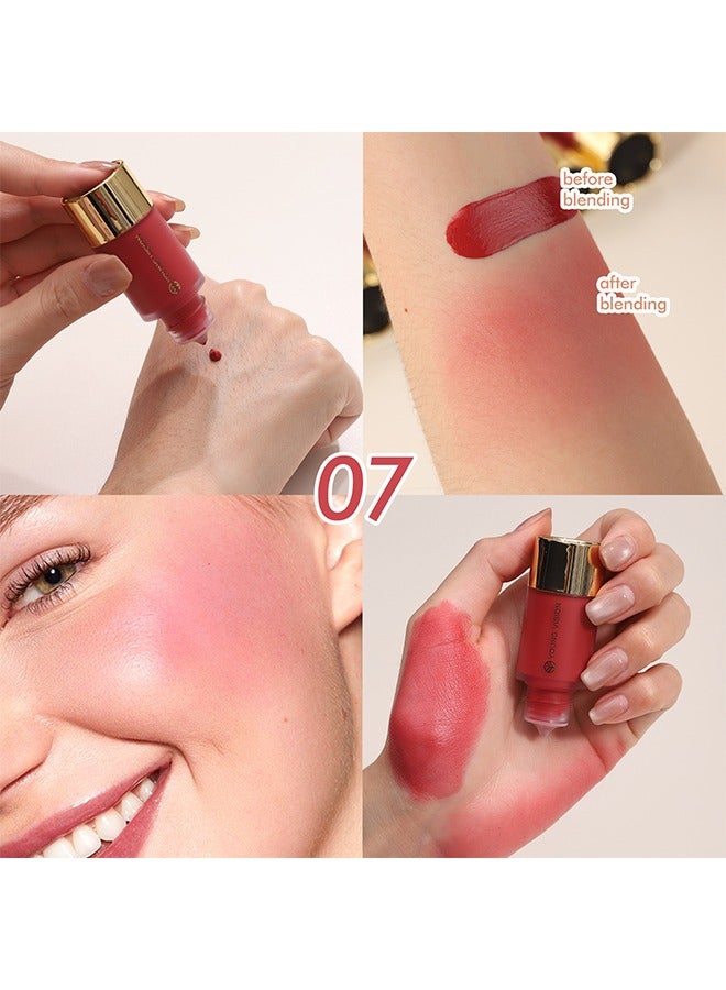 YOUNG VISION Liquid Blusher - Soft Matte Finish Cream Blush Liquid Blush Cream Blush Makeup Lightweight, Smooth Brightening Rouge,Waterproof  Liquid Blusher #07 - Image 2