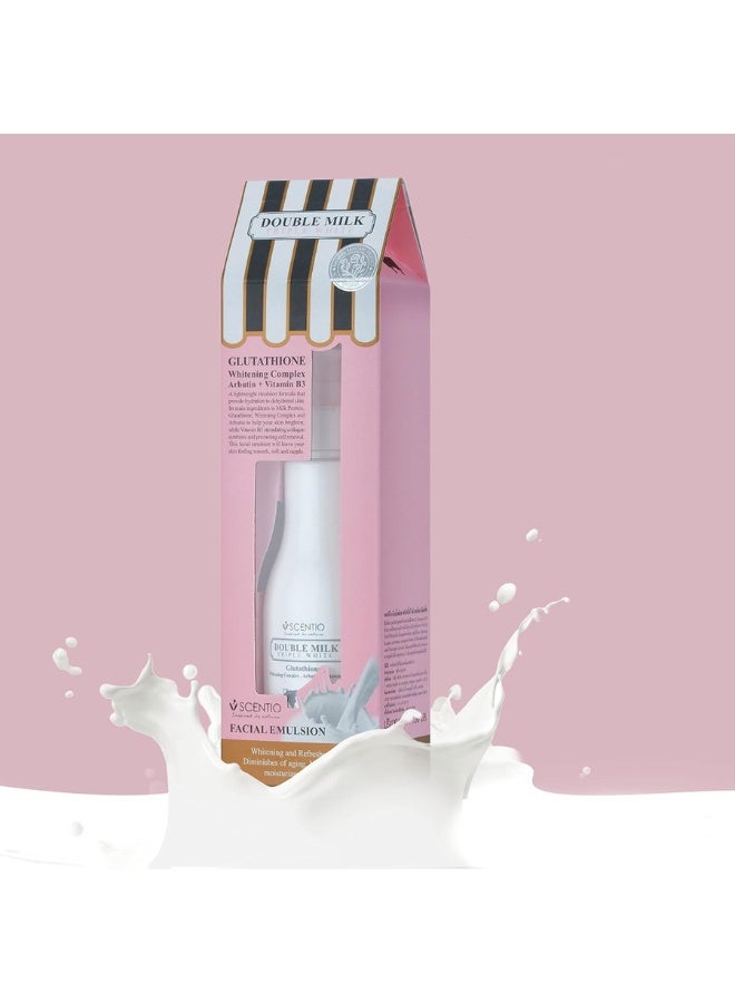 Scentio Facial Emulsion Glutathione Whitening Complex Arbutin Vitamin B3 150 ml Brightening Moisturizing Anti Dark Spot Face Cream - Image 2