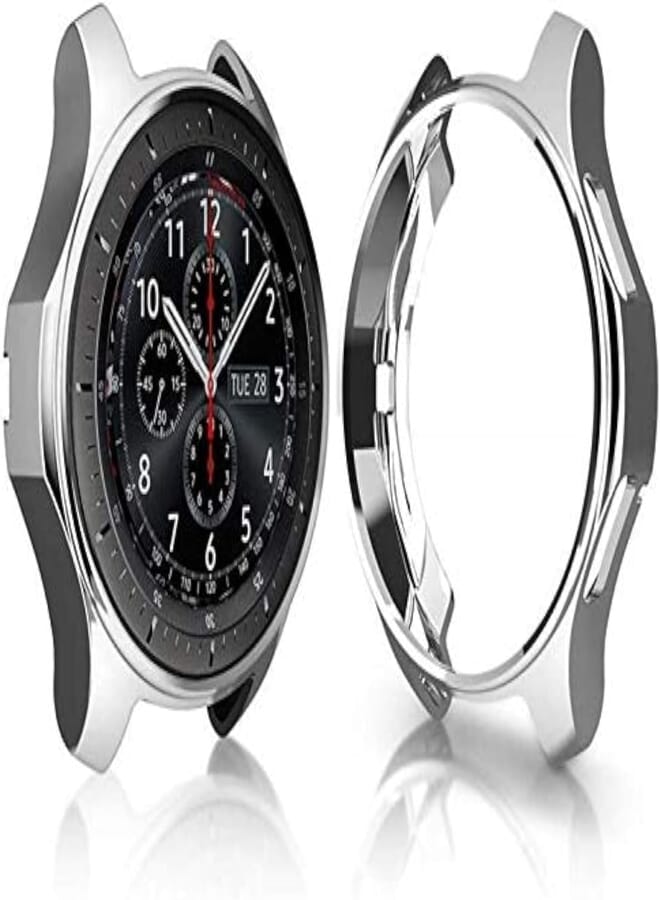 Smart Band Soft TPU Scratch-Resist All-Around Protective Cover Case for Samsung Galaxy Watch Gear S3 Frontier - (Silver, 46mm)