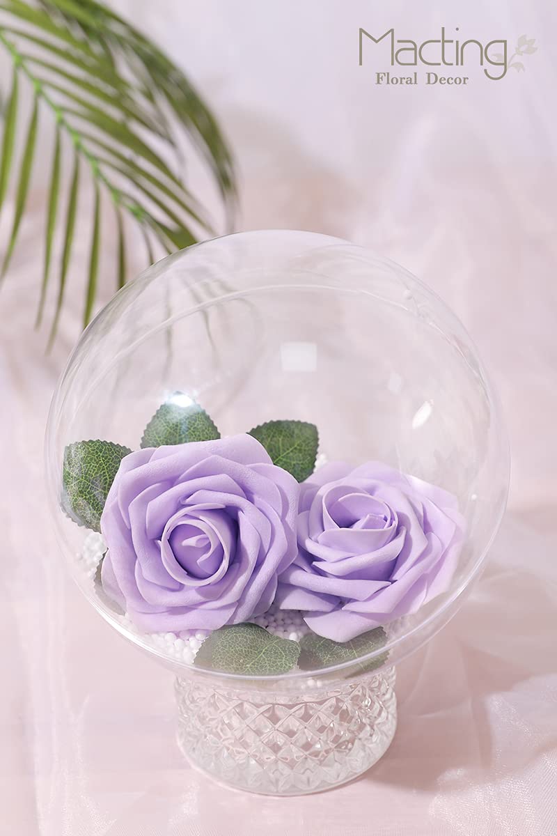 MACTING Artificial Flower Roses  30pcs Real Touch Fake Flowers with Stem  Foam Roses for Mothers Day Bouquets Wedding Boutonniere Centerpieces Home Decorations(Lavender) - Image 5