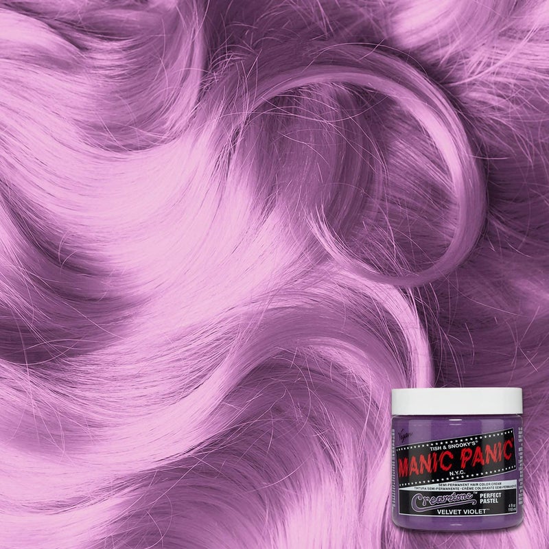 MANIC PANIC Creamtone Velvet Violet Semi Permanent Hair Color for Women & Men - Perfect Pastel Purple Hair Dye - Lasts 2-4 Weeks - Vegan and Ammonia & Cruelty-Free (4oz) - Image 2