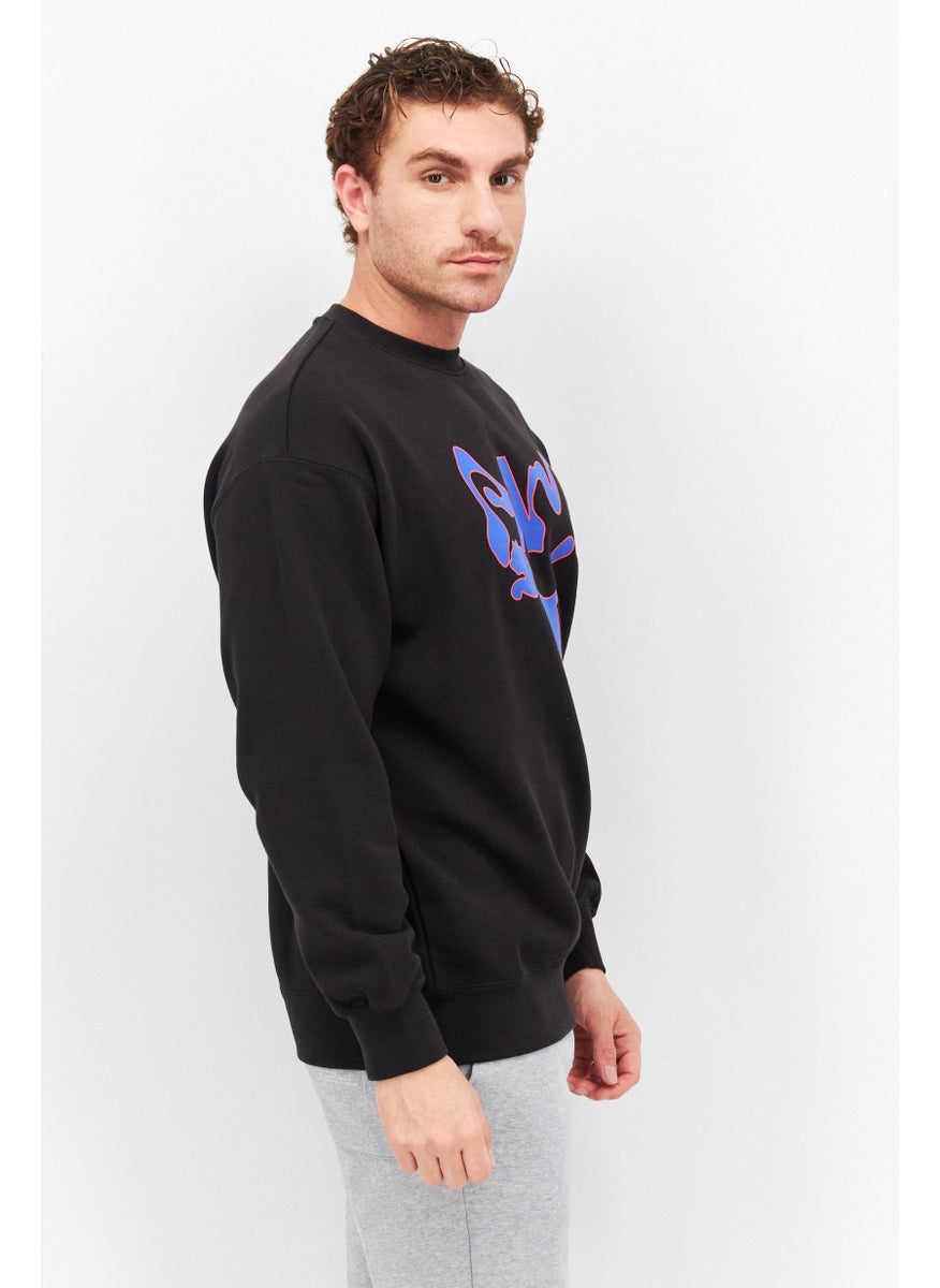 PUMA Men Sportswear Fit Long Sleeve Training Sweatshirt, Black  - Image 2