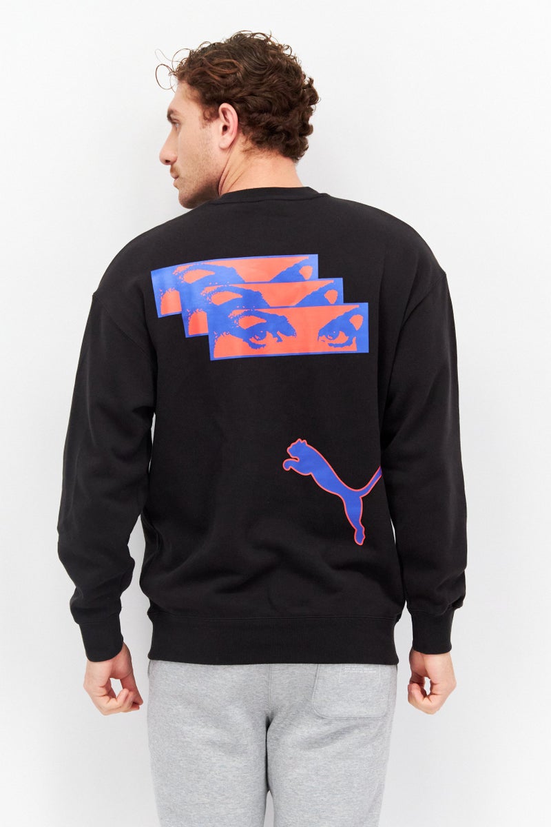 PUMA Men Sportswear Fit Long Sleeve Training Sweatshirt, Black - Image 4