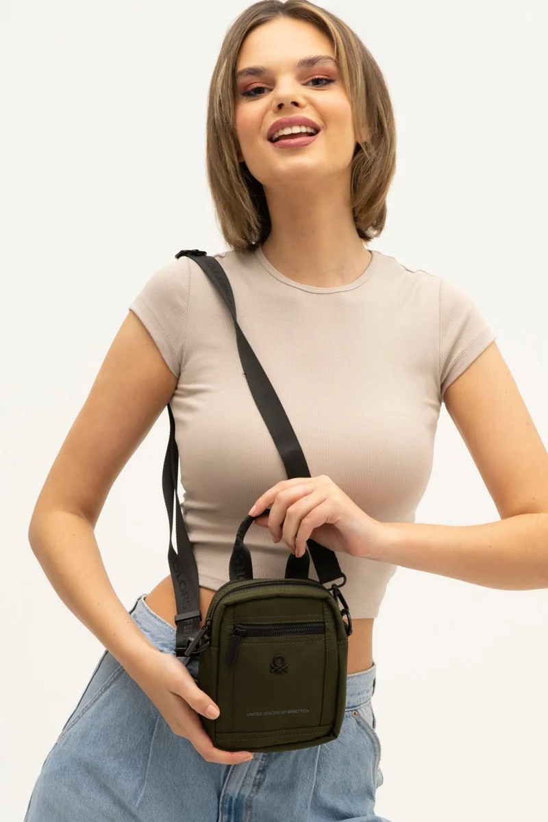 يونايتد كولورز أوف بينتيون Benetton Men's Crossbody Bag Khaki BNT1265