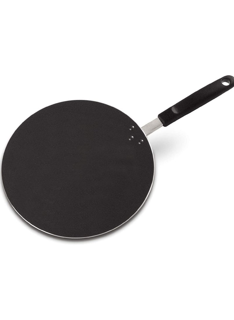 TRAMONTINA Since 1911,Made in Brazil- Flat Frying Pan Non Stick PFOA Free, Perfect for FLATBREADS 30 cm Black - Image 1