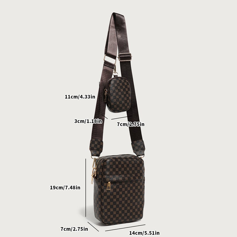 2025 Fashion Vintage Dot Printing Mobile Phone Bag Simple Fashionable Vertical Crossbody Shoulder Bag Women'S Coin Purse - Image 4