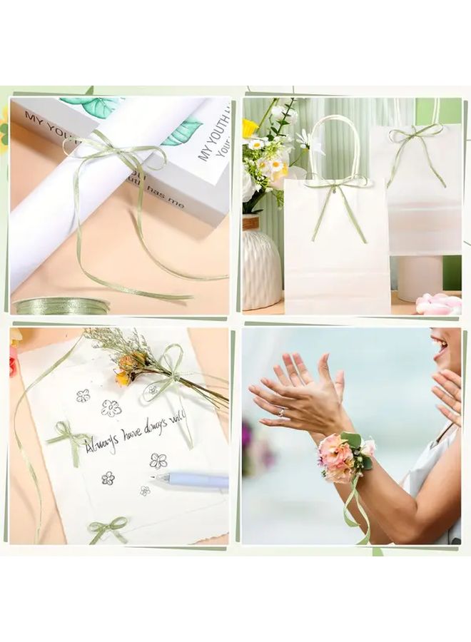 Sage Green Satin Ribbon 1 Roll 1 8 Inch Double Faced For Gift Wrapping Bouquets Crafts Wedding Decor - Image 5