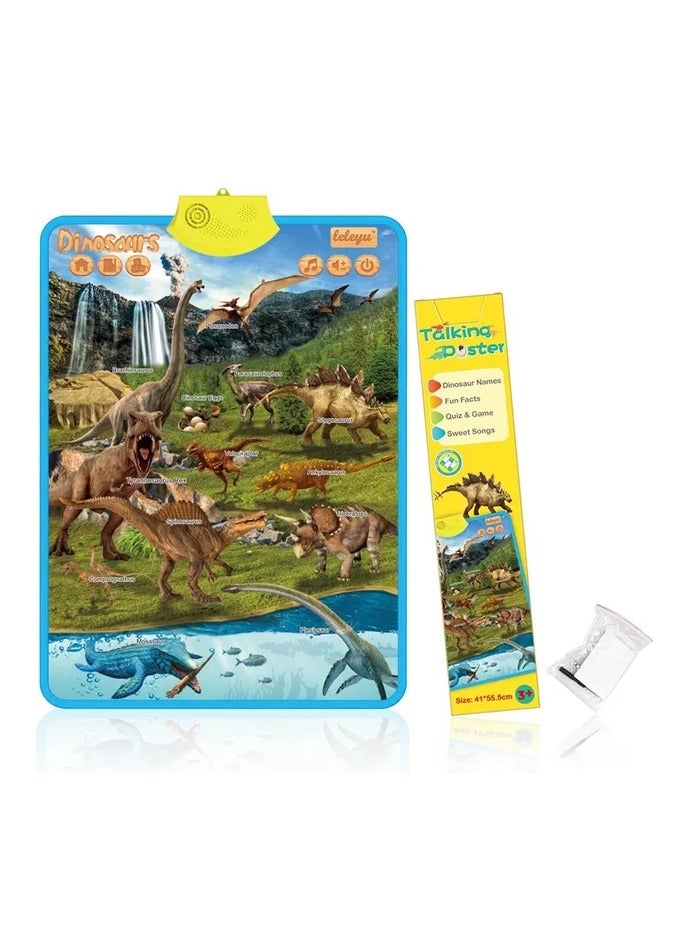 UKR Talking Poster – Dinosaurs – Interactive Educational Poster for Kids | Learn Fun Dinosaur Facts with Sounds | Perfect for Toddlers & Preschoolers - Image 2