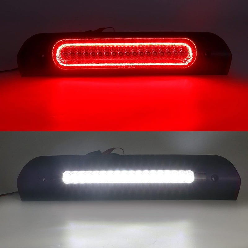 R&F Auto LED Strobe High Mount Brake Light for Ram 1500 2500 3500 (2002-2009) with Red and White Lens - Image 2