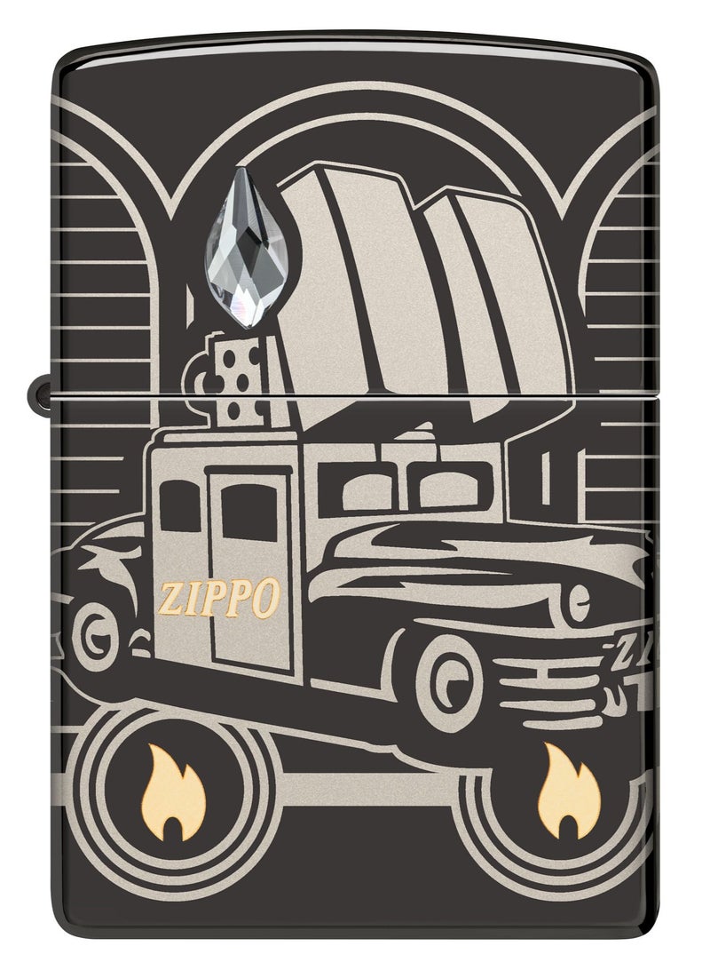 Zippo 48693 24756 ولاعة السيارة للذكرى السنوية الـ 75 في أوروبا والشرق الأوسط وأفريقيا لعام 2023، ولاعة مقاومة للرياح - Image 2