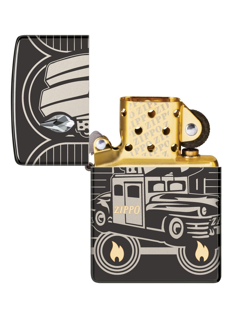 Zippo 48693 24756 ولاعة السيارة للذكرى السنوية الـ 75 في أوروبا والشرق الأوسط وأفريقيا لعام 2023، ولاعة مقاومة للرياح - Image 4