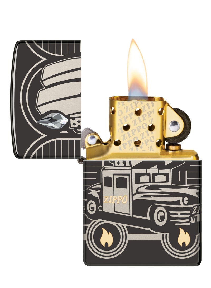 Zippo 48693 24756 ولاعة السيارة للذكرى السنوية الـ 75 في أوروبا والشرق الأوسط وأفريقيا لعام 2023، ولاعة مقاومة للرياح - Image 3