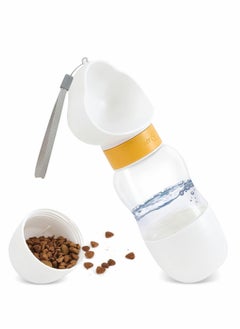 Portable Dog Water Bottle with Food Container for Outdoor Walking Traveling and Hiking