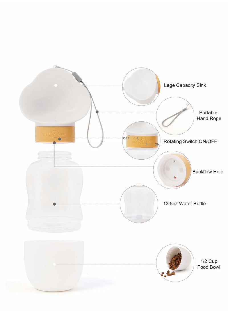 NIBEMINENT - Portable Dog Water Bottle with Food Container for Outdoor Walking Traveling and Hiking - Image 1