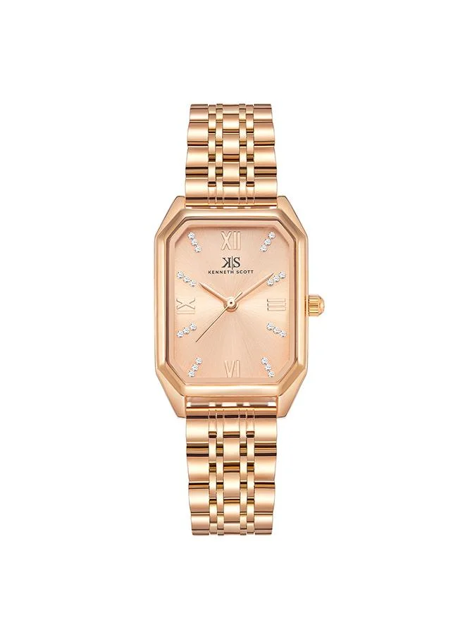 KENNETH SCOTT Women's Stainless Steel Analog Watch K23519-RBKK - 24 mm