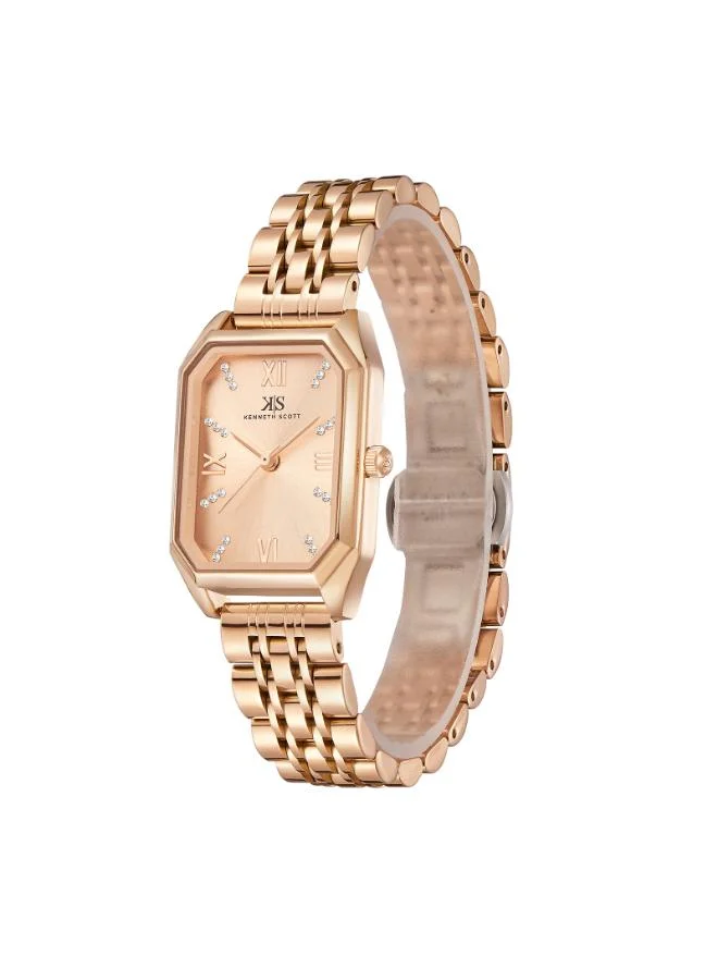 KENNETH SCOTT Women's Stainless Steel Analog Watch K23519-RBKK - 24 mm