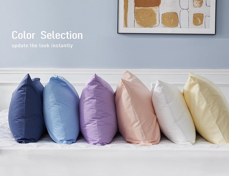 Sunflower Queen Pillowcases Set of 2, 100% Cotton Queen Pillow Cases 2, 20×30 inches Bright White, Soft and Breathable - Image 5