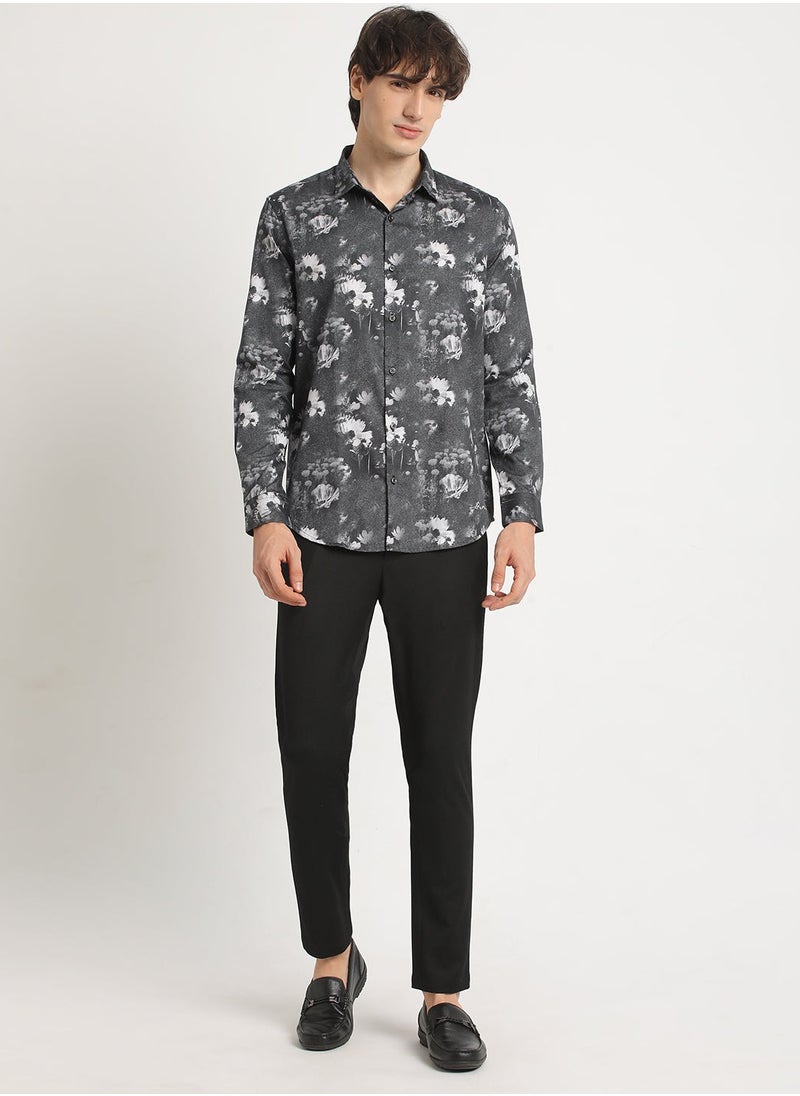 THE BEAR HOUSE - Cotton Shirt for Men | Slim Fit, Long Sleeve, Casual & Formal Wear | Soft, Breathable Fabric for Office, Everyday, & All-Season Use in Classic & Trendy - Image 1