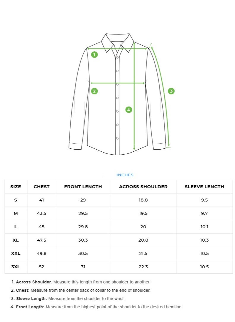 THE BEAR HOUSE - Cotton Shirt for Men | Slim Fit, Long Sleeve, Casual & Formal Wear | Soft, Breathable Fabric for Office, Everyday, & All-Season Use in Classic & Trendy - Image 1