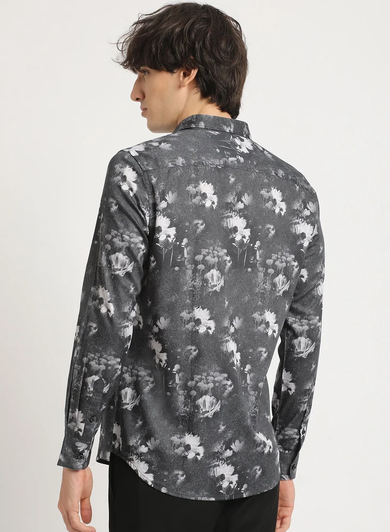 THE BEAR HOUSE Cotton Shirt for Men | Slim Fit, Long Sleeve, Casual & Formal Wear | Soft, Breathable Fabric for Office, Everyday, & All-Season Use in Classic & Trendy