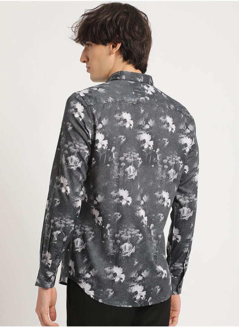THE BEAR HOUSE - Cotton Shirt for Men | Slim Fit, Long Sleeve, Casual & Formal Wear | Soft, Breathable Fabric for Office, Everyday, & All-Season Use in Classic & Trendy - Image 1