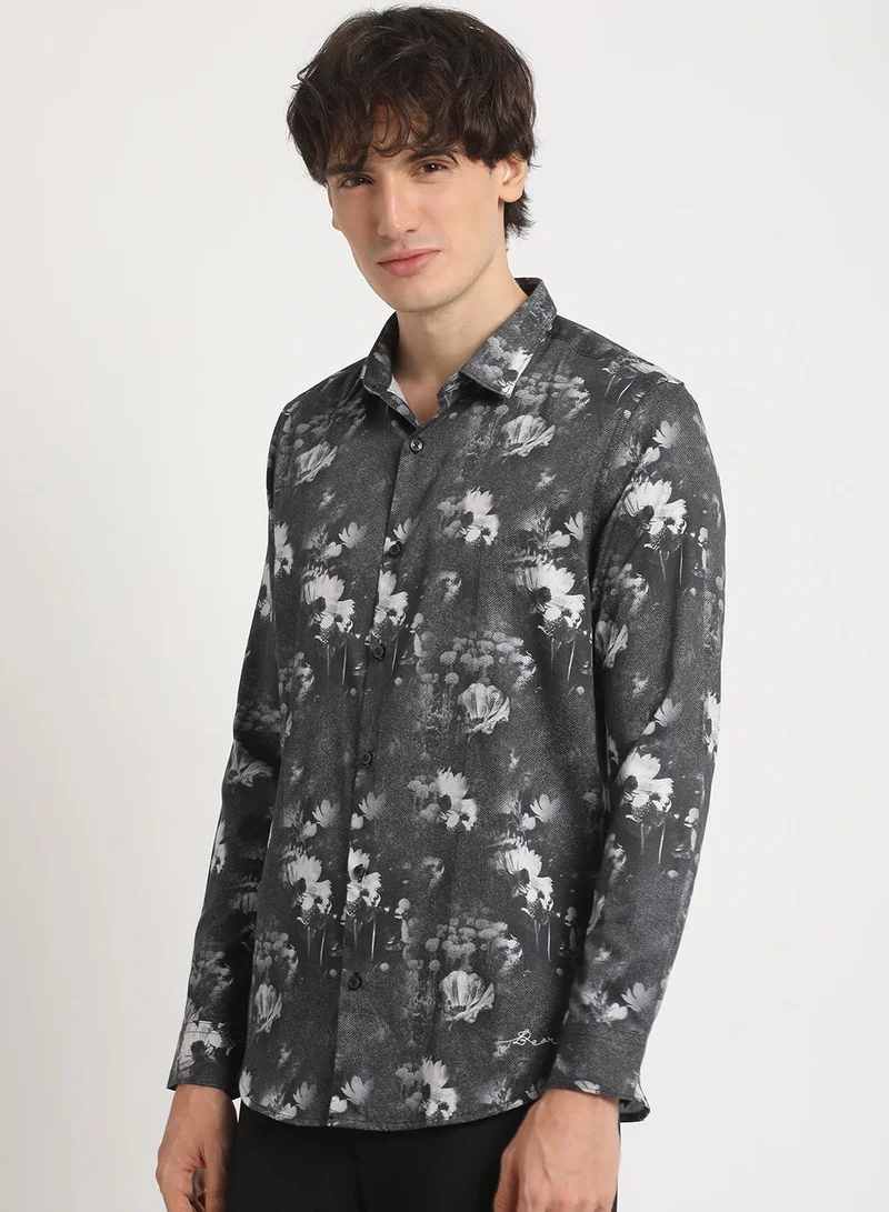 THE BEAR HOUSE Cotton Shirt for Men | Slim Fit, Long Sleeve, Casual & Formal Wear | Soft, Breathable Fabric for Office, Everyday, & All-Season Use in Classic & Trendy
