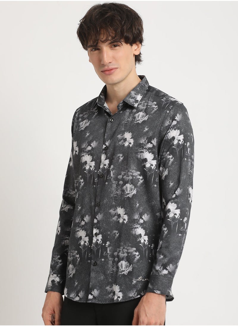 THE BEAR HOUSE - Cotton Shirt for Men | Slim Fit, Long Sleeve, Casual & Formal Wear | Soft, Breathable Fabric for Office, Everyday, & All-Season Use in Classic & Trendy - Image 1