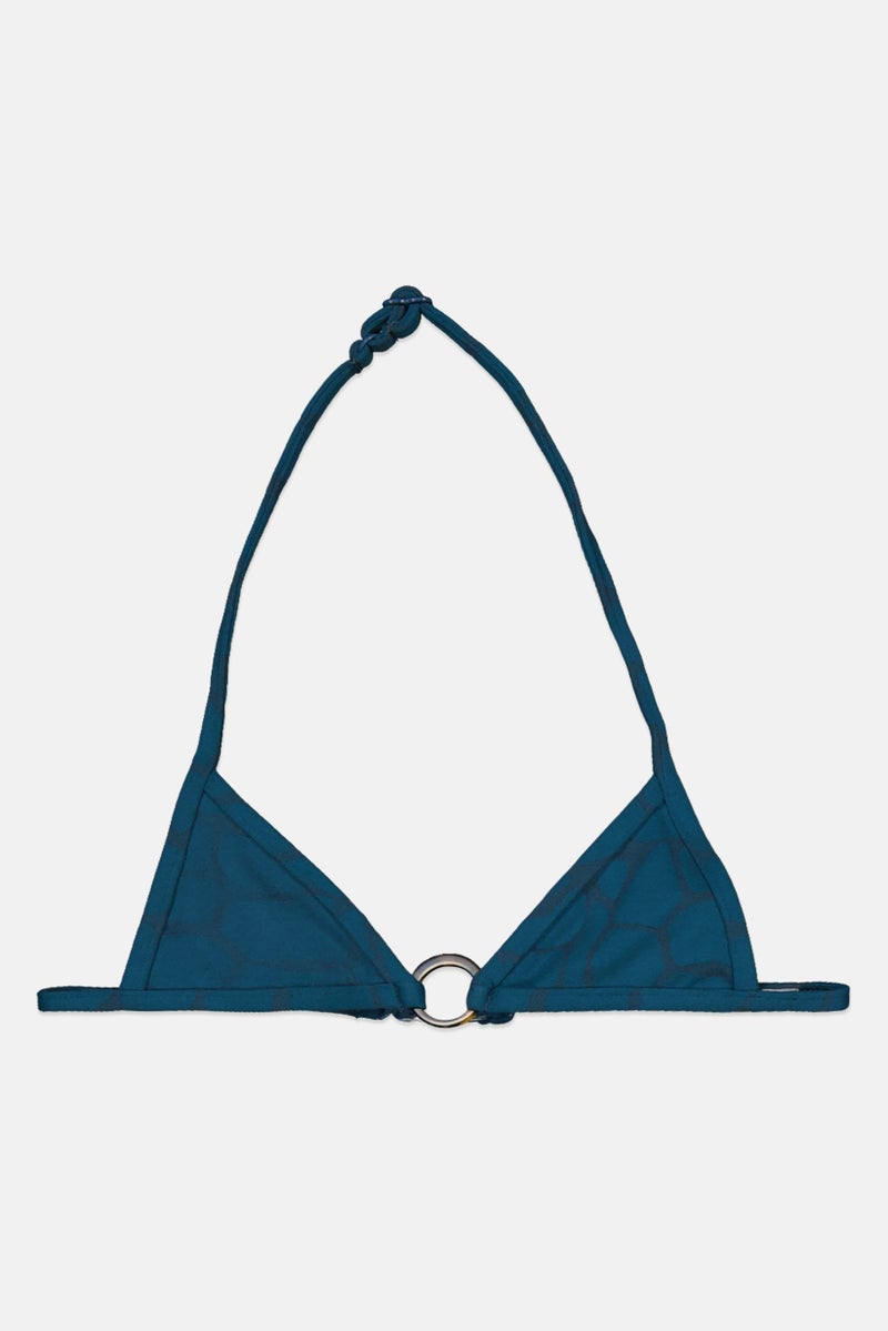 Vilebrequin Toddlers Girl Textured Bikini Top, Teal  - Image 1